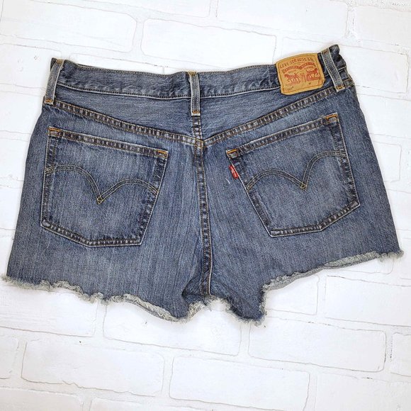 Levi's 501 Button Fly Original Cut Off Jean Shorts - Picture 3 of 4